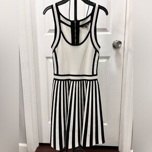 GUESS Black and White Striped Dress